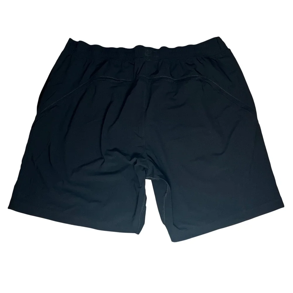 Rhone Athletic Shorts Mens XXL Black Red Logo Elastic Waist Performance Training
